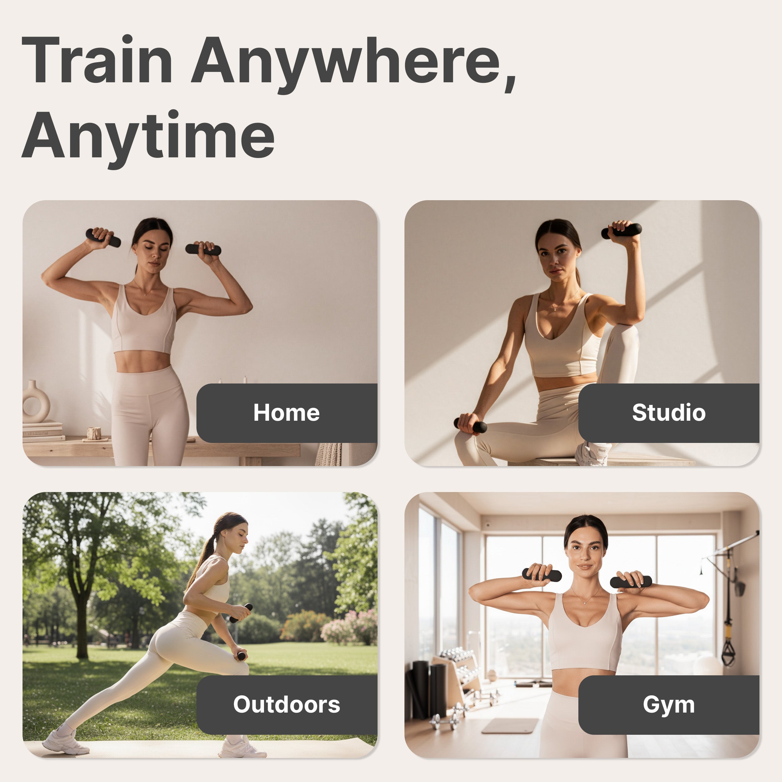 Hanteln Set 2x1 kg – Kurzhanteln / Kurzhantelset für Zuhause, Fitness & Home Workout, Neopren Handhanteln mit Sandfüllung für Frauen & Männer, Anfänger, Schwarz