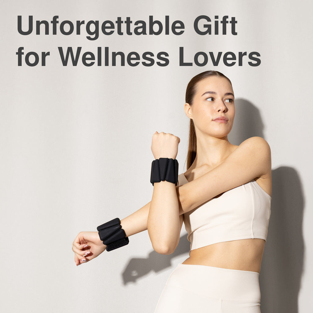 BEWEGO 5-in-1 Premium Pilates Set Für Zuhause Mit Pilates Ring, Soft-Ball, Widerstandsbändern & Gewichten - Elegantes Geschenk Für Frauen, Die Ästhetik & Qualität Schätzen