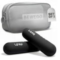 Hanteln Set 2x1 kg – Kurzhanteln / Kurzhantelset für Zuhause, Fitness & Home Workout, Neopren Handhanteln mit Sandfüllung für Frauen & Männer, Anfänger, Schwarz